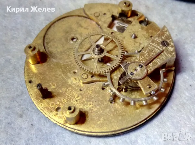 ЧАСТ от МЕХАНИЗЪМ от СТАР РЯДЪК ШВЕЙЦАРСКИ ДЖОБЕН ЧАСОВНИК със ЗДРАВ БАЛАНС и РИМСКИ ЦИФЕРБЛАТ 49691, снимка 8 - Антикварни и старинни предмети - 48578905