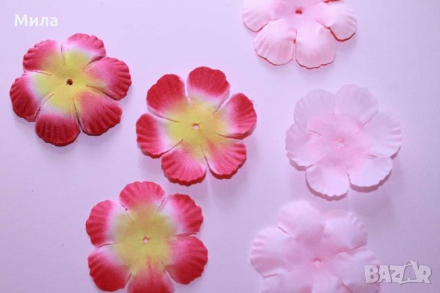 Цветя текстилни, снимка 3 - Изкуствени цветя - 26475237