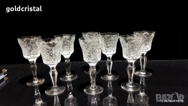 кристални чаши за ракия, снимка 4 - Антикварни и старинни предмети - 51411114