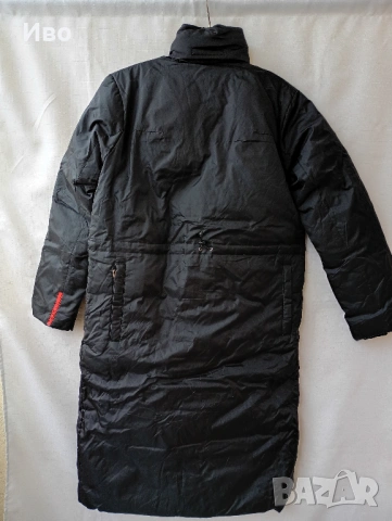 Дамско яке PRADA естествен пух, размер 14 UK, с прибираща се качулка, снимка 3 - Якета - 53032916