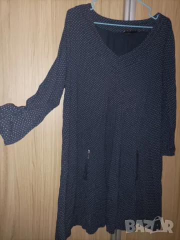 Тъмносиня туника на бели точки, снимка 1