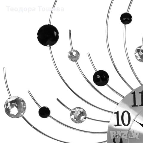 Стенен часовник с кристали, снимка 3 - Стенни часовници - 53566017