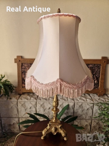 Превъзходна голяма антикварна бронзова настолна лампа , снимка 3 - Настолни лампи - 50605282