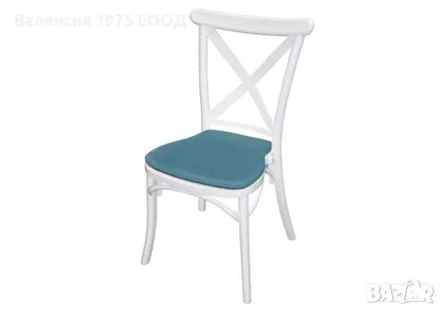 Трапезен стол Крос с възглавничка, снимка 3 - Столове - 48712704