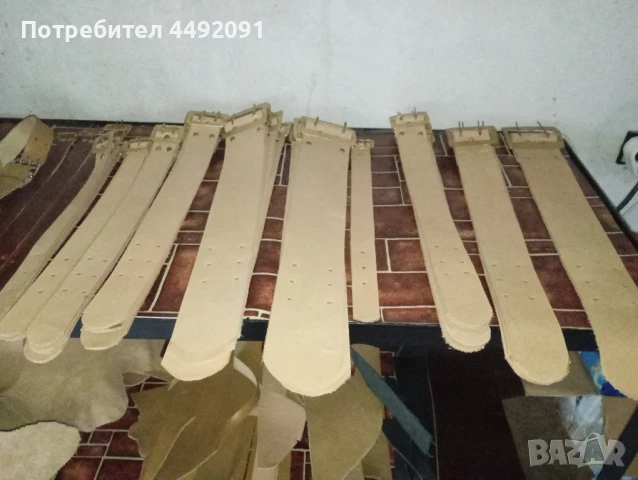 каишки за чанове Звънци естествена кожа месенгови катарами 