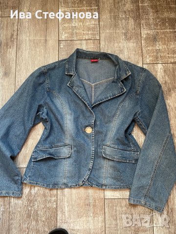 Еластично елегантно дамско  дънково  сако, снимка 13 - Сака - 37826901