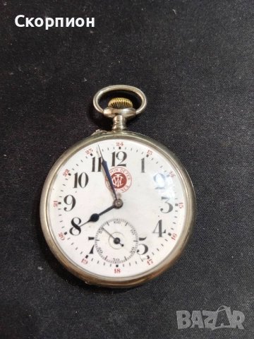 Швейцарски джобен часовник - CHEMIN DEFER TAVANES  ARGENTAN , снимка 6 - Джобни - 48739824