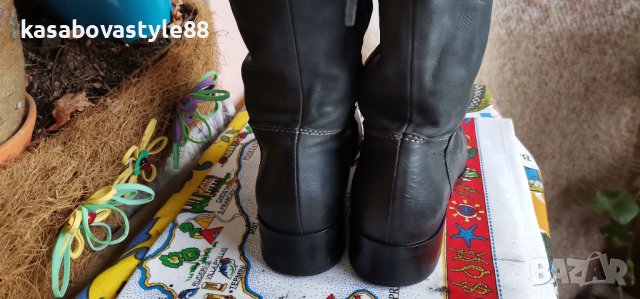 Високи Ботуши Естествена кожа 39н., снимка 4 - Дамски ботуши - 43316448