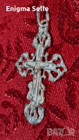 Сребърен кръст 925, снимка 3 - Колиета, медальони, синджири - 52842431