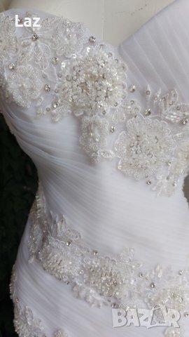 сватбена булчинска рокля русалка, снимка 3 - Сватбени рокли - 43289886