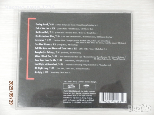 Demis Roussos - Randy Crawford & Joe Sample - Joe Jackson, снимка 7 - CD дискове - 48812940