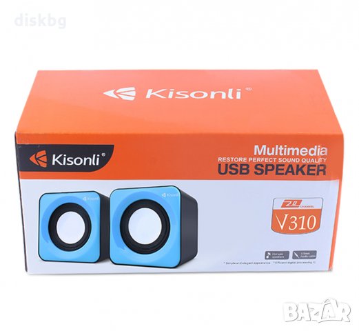 Нови тонколони Kisonli V310, 3W, USB порт - аудио колони
