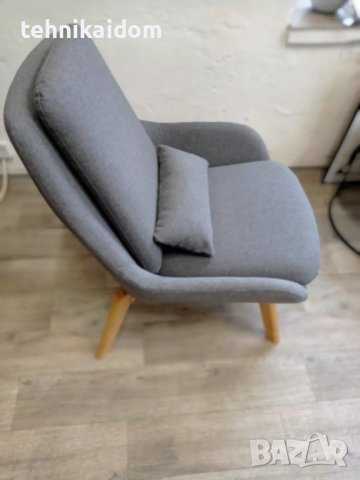 Кресло / фотьойл тапицирана седалка и обелeгалка Ademis внос от Германия, снимка 3 - Дивани и мека мебел - 38446982