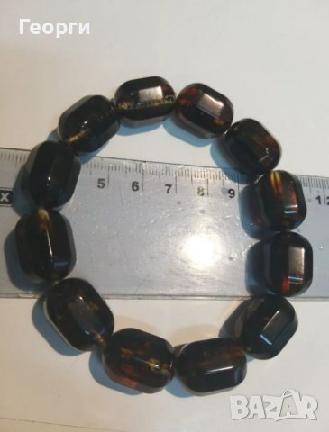 Красива гривна от естествен балтийски кехлибар 120 карата., снимка 5 - Гривни - 37137409