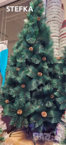 Елха естествено зелена с шишарки, снимка 7 - Декорация за дома - 52807479