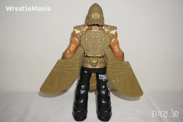 Рядка Оригинална Голяма Кеч Фигура На Rey Mysterio С Изкачащи Златни Крила 30см , снимка 8 - Колекции - 51855497