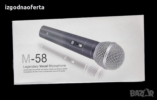 Микрофон динамичен M-58 с кабел 5m, снимка 1 - Други - 43238706