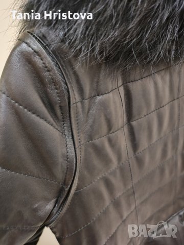 Дамско палто/елек естествена кожа и лисица , снимка 3 - Палта, манта - 43056468