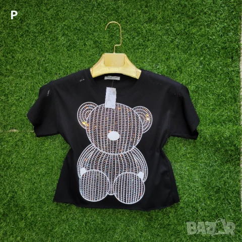 Тениска мече кроп топ, снимка 3 - Тениски - 51019522