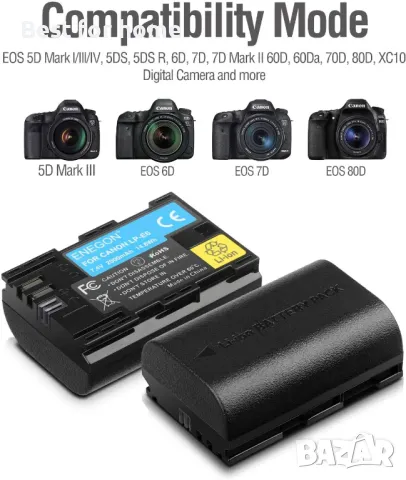 Батерии и зарядно за Canon ENEGON EOS ​LP-E6, снимка 13 - Батерии, зарядни - 47825821