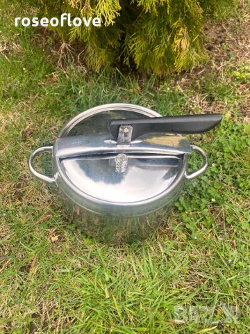 EXCELSA ITALY / ИТАЛИЯ качествена тенджера под налягане с вместимост 5 литра, снимка 3 - Съдове за готвене - 32413498