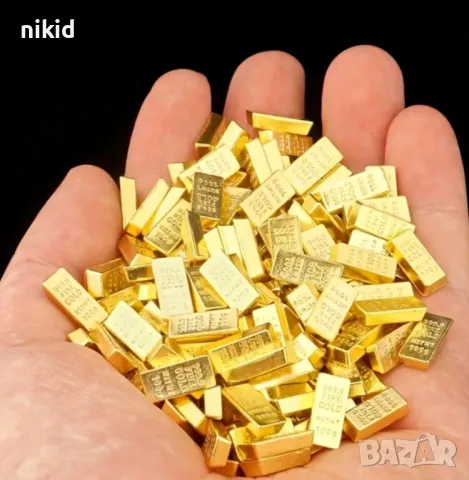 10 бр мини декоративни златно златно кюлче за фигурки за украса декор метални
