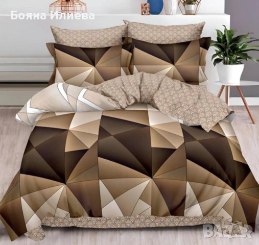 Луксозни двулицеви спални комплекти 6 части с ластик, снимка 15 - Спално бельо - 53357071