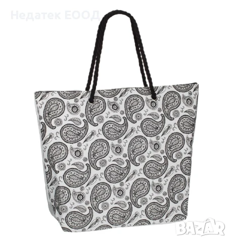 Плажна чанта, Черен, 55x15x42см. , снимка 2 - Чанти - 50699783