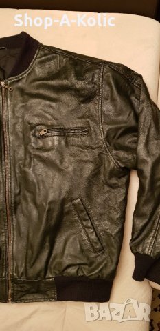 Classic Genuine Leather Bomber Jacket, снимка 2 - Якета - 35152772