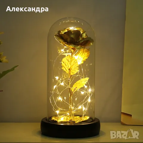 Вечна роза в стъкленица с LED светлина / Батериите НЕ са включени в комплекта ПРОМОЦИЯ - СУПЕР ЦЕНА , снимка 6 - Други - 49049189