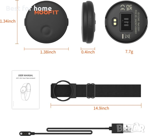 Гривна за пулсомер moofit HW401, снимка 7 - Друга електроника - 53316480