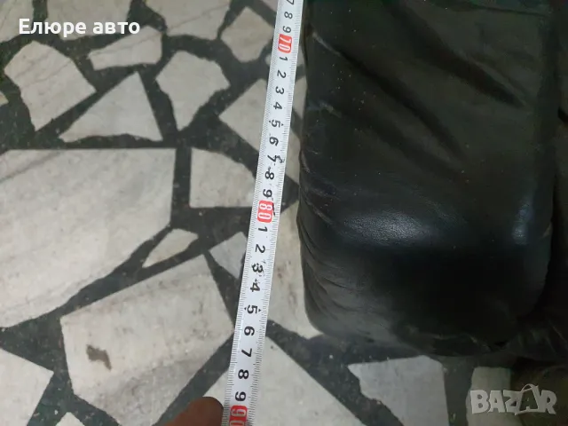 Черен кожен диван, снимка 7 - Дивани и мека мебел - 48806221