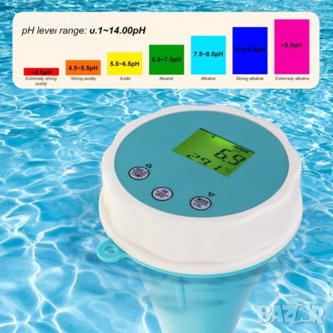 Тестер за измерване на Хлор pH TDS EC ORP Темп. за басейни, джакузи и аквариуми, снимка 9 - Басейни и аксесоари - 40821310