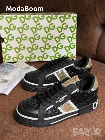 Dolce & Gabbana черни дамски маратонки , снимка 4 - Маратонки - 48251029