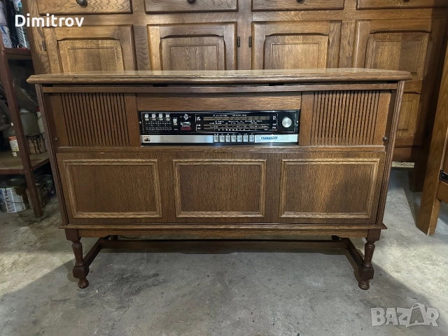 Винтидж музикален шкаф с радио и грамофон, снимка 4 - Антикварни и старинни предмети - 51947409