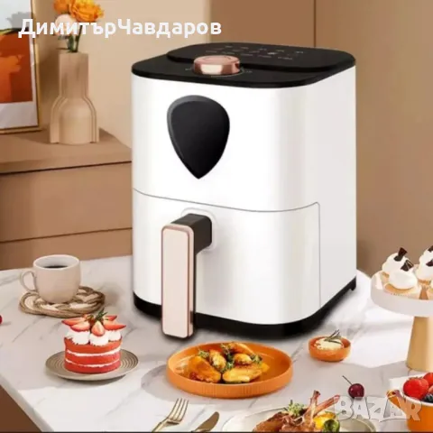 Иновативен Еър фрайър 6 литра за готвене без мазнина, снимка 2 - Други - 48699108