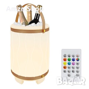 Светеща Led шампаниера RGB Bluetooth speaker охладител за вино и напитки, снимка 1