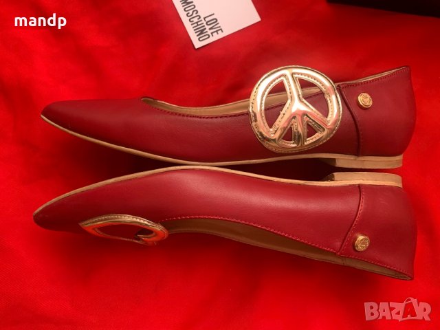 100% Love Moschino Кожени остри обувки, Номер 39, снимка 9 - Дамски елегантни обувки - 34755546