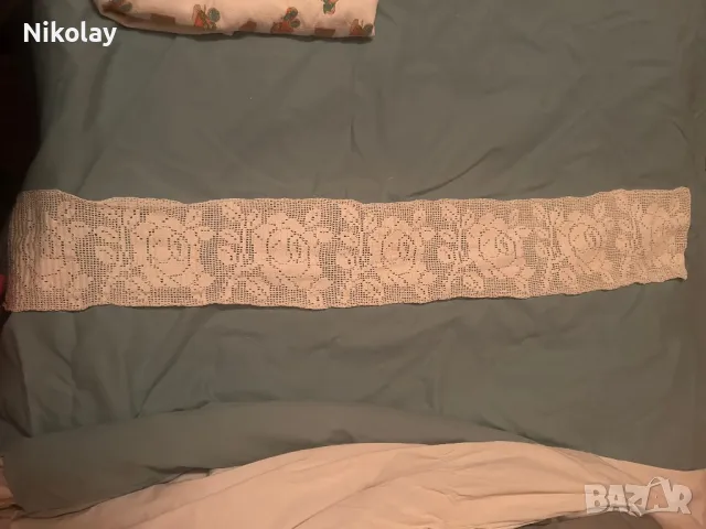 Старинни ръчно правени плетива, карета, покривки., снимка 7 - Декорация за дома - 47958338