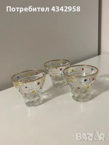 Vintage Glass Set 50s Rockabilly , снимка 2 - Антикварни и старинни предмети - 48580820