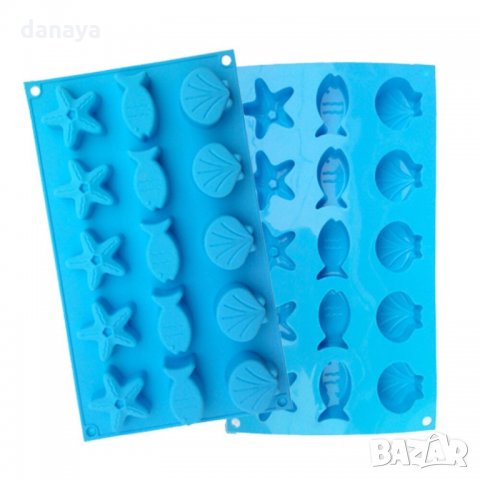 1476 Силиконова форма за бонбони и дребни сладки морско дъно, снимка 7 - Форми - 28639126