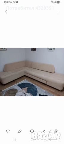 Разтегателен ъглов диван, снимка 2 - Дивани и мека мебел - 52708568