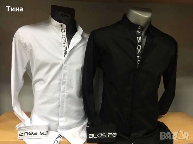 Елегантни мъжки ризи Black four, снимка 1 - Ризи - 27271722