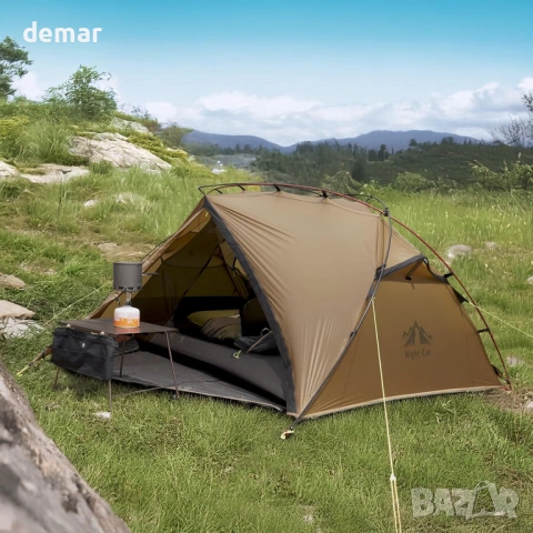 Палатка Night Cat за 1 човек, ултралека: Палатка за 1 човек, водоустойчива, снимка 8 - Палатки - 53425498