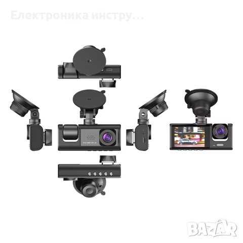 Видеорегистратор с 3 Камери G-Sensor Full HD Нощно Виждане Cobra, снимка 2 - Друга електроника - 43166007