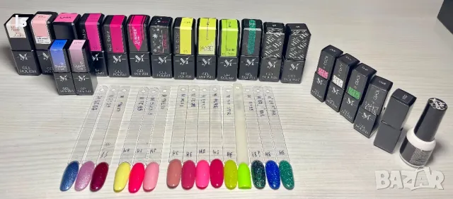 Лот (15 бр. + 6 бр. подарък) от гел лакове Mirellia, снимка 1