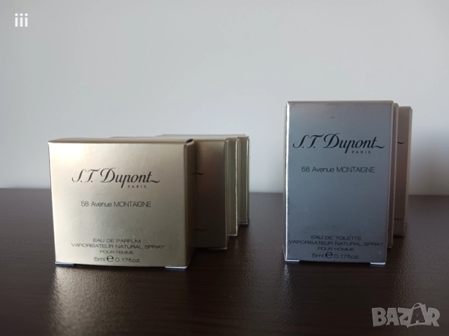 Нови мъжки мини парфюми S.T.Dupont 58 Avenue Montaigne - 5ml, снимка 2 - Мъжки парфюми - 52494165