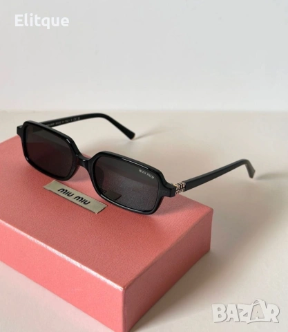 висококачествени очила с черен обикновен калъф и ув защита miu miu 