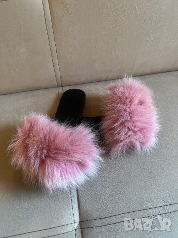 Дамски чехли с естествен пух !, снимка 1