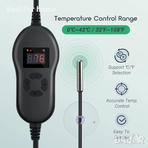 LUXBIRD 2 броя нагревателни постелки за разсад с цифров термостатен контролер, снимка 4 - Оранжерии - 51594337